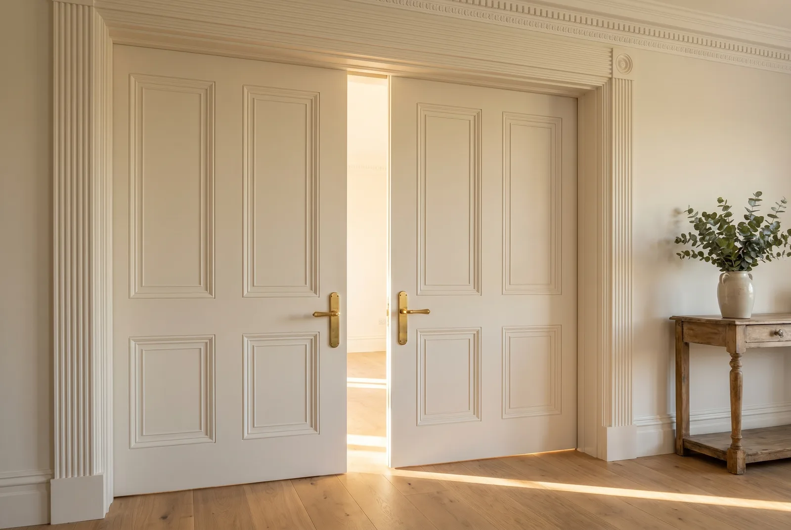 Raised-panel interior doors