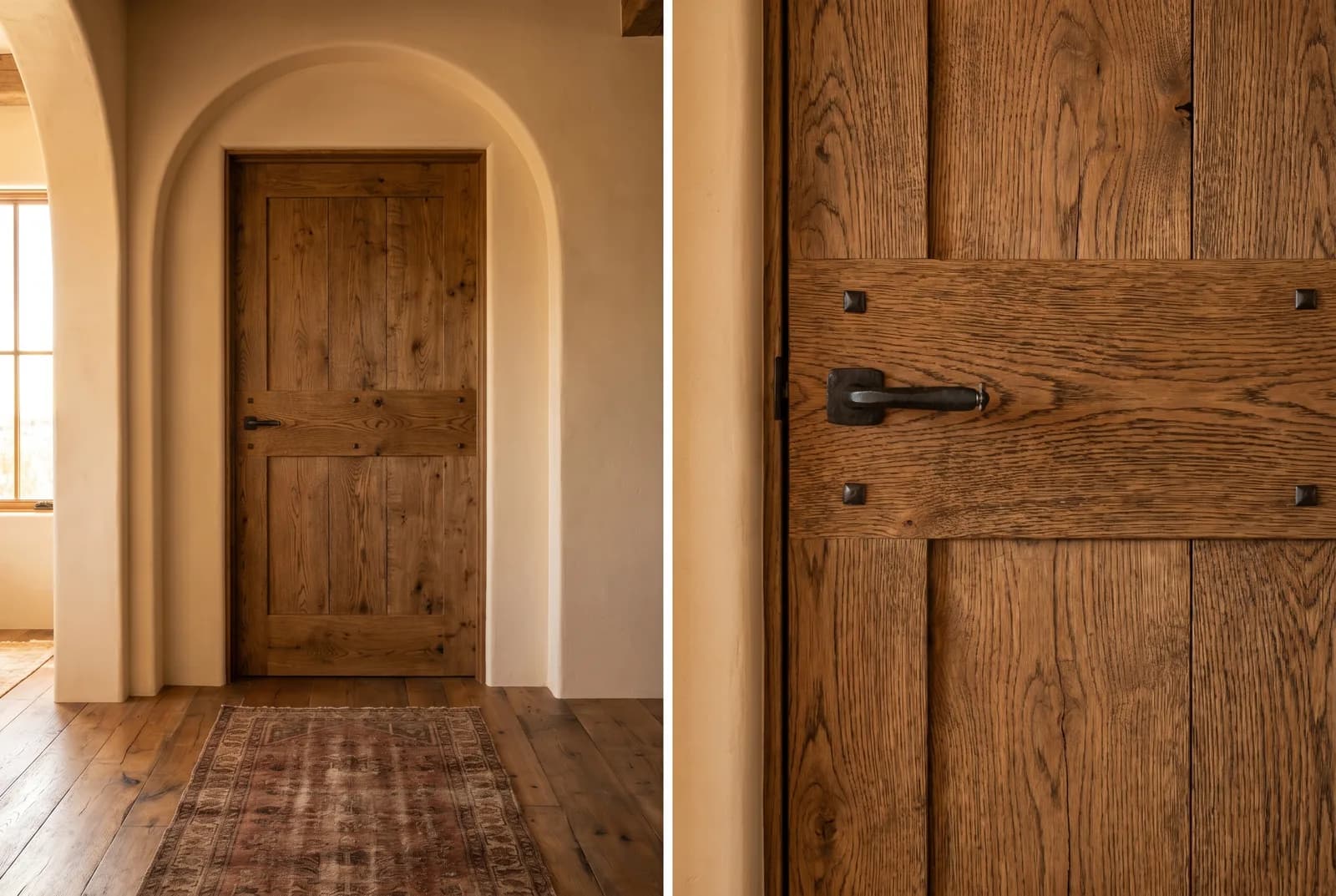 Reclaimed-oak plank door